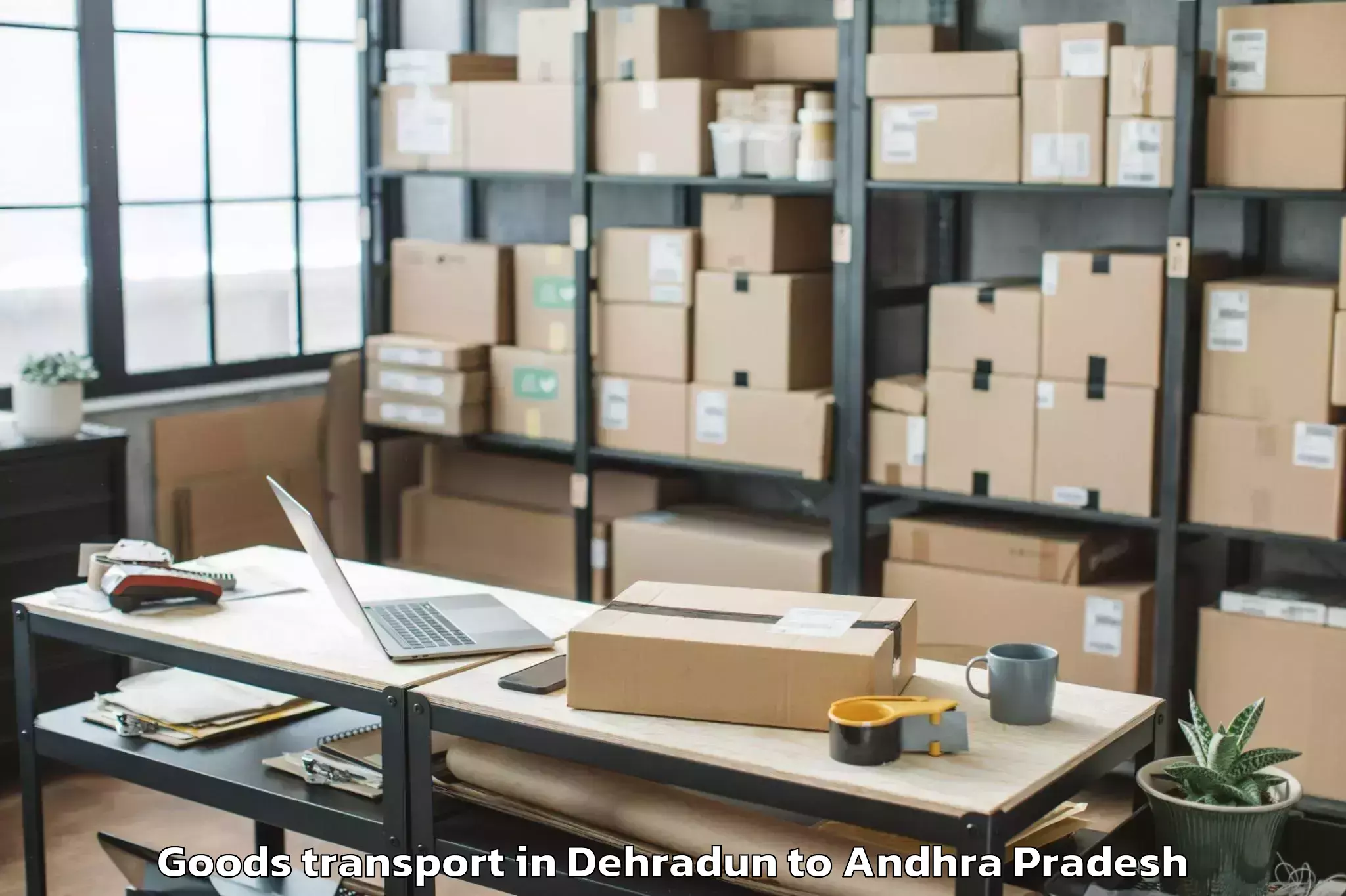 Affordable Dehradun to Pedavegi Goods Transport